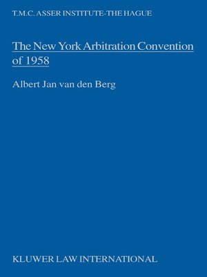 cover image of The New York Arbitration Convention of 1958